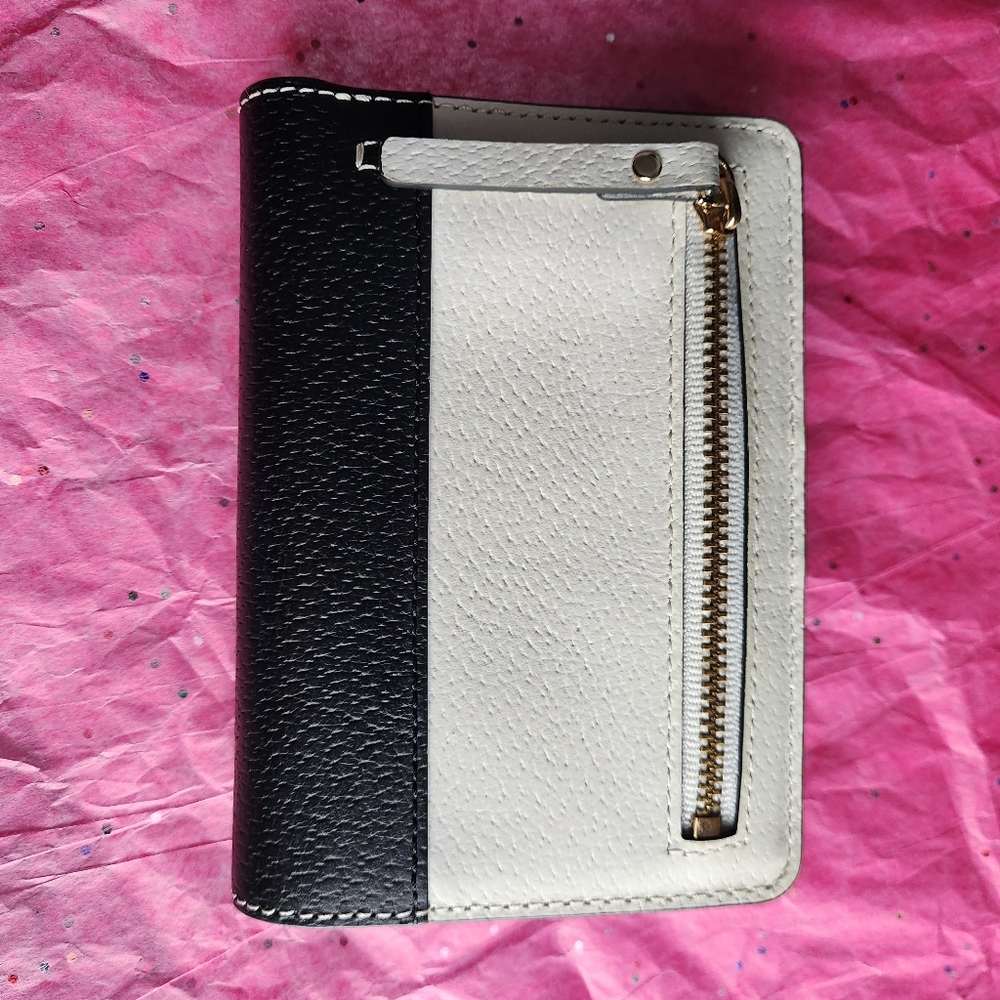 Kate Spade Black Crossbody Bag With Black & white leather wallet set EUC - Picture 9 of 9